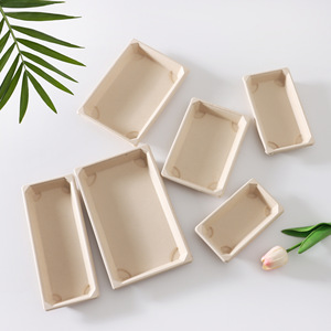 Boîte à sushi jetable écologique - Emballage à <span class=keywords><strong>emporter</strong></span> commercial <span class=keywords><strong>pour</strong></span> assiettes à sushi rectangulaires - Boîte repas - Product Image 4