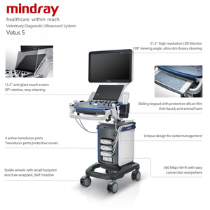 Système d'échographie médicale portable Mindray Vetus 5, entièrement numérique, Doppler couleur, <span class=keywords><strong>appareil</strong></span> d'échographie vétérinaire - Product Image 1