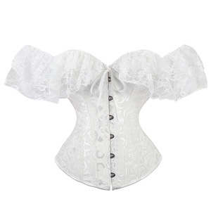 Sexy nero jacquard con cinghia del merletto della spalla <span class=keywords><strong>corsetto</strong></span> in bianco, alla moda shaper del corpo con la tummy tuck - Product Image 5