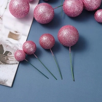 Boules en mousse pailletées en gros pour décoration de gâteau d'anniversaire, fausses boules