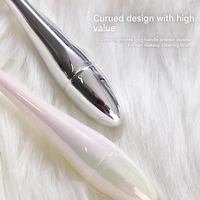 Pinceau à poudre irisée TSZS Aurora, manche long et fin, pour manucure, nettoyage et élimination de la poudre, outil d'art pour salon de manucure