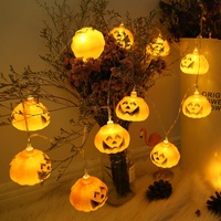 Guirnalda de Calabazas LED con Control Remoto, Energía Solar, Resistente al Agua IP55, Serie Festival de Fantasmas de Halloween, Lista para Envío Internacional