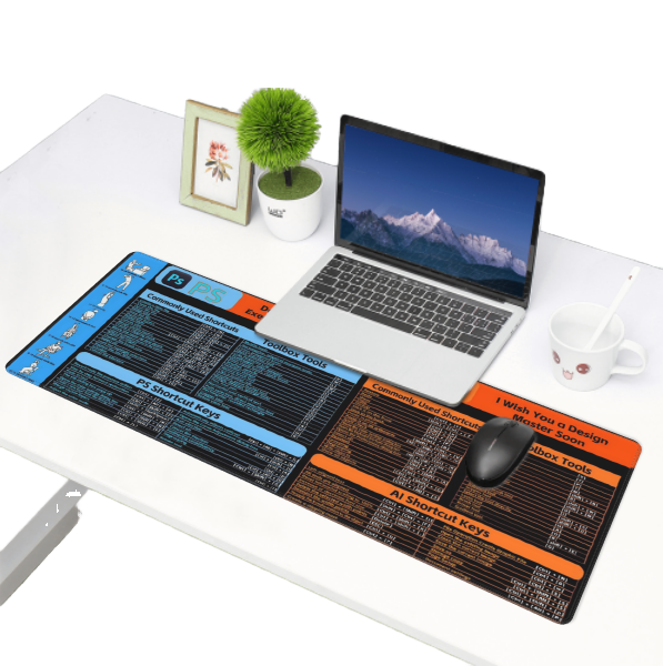 Factory Price Custom Mousepad with All Excel Shortcuts Keys Mouse Pad Large Gaming Mouse Pad