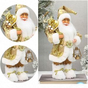 Père Noël barbu blanc moderne de 12 pouces, fait main, pour la décoration de Noël et du Nouvel An - Product Image 6