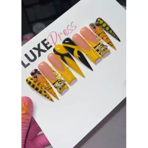เล็บปลอมอะคริลิคแบบกดติด ดีไซน์ใหม่ ออกแบบเองได้ ประดับเพชร - Product Image 4