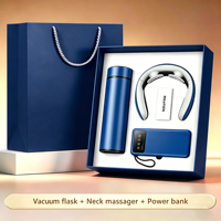 Coffret Cadeau Innovant 2026 : Bouteille Isotherme, Masseur de Nuque, Batterie Externe et Support Téléphone pour Promotions d'Entreprise