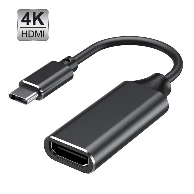 USB-C 3.1 करने के लिए HDMI केबल सी-प्रकार पुरुष HDMI करने के लिए महिला कनवर्टर केबल 4K 30Hz एडाप्टर काले