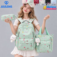 Sacs à dos pour enfants et adolescentes, ensemble de sacs à dos mignons imprimés, sac d'école, sac fourre-tout, trousse à crayons, grande capacité, sac à dos pour tous les jours