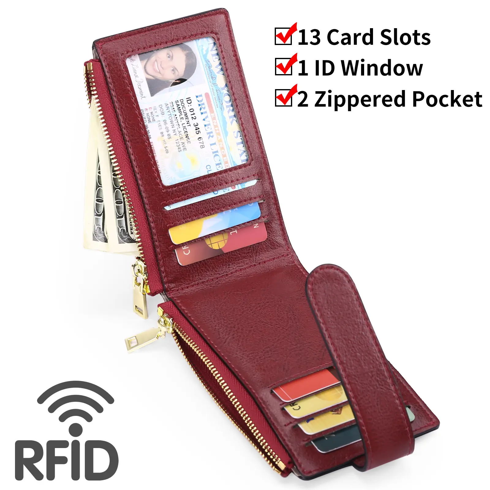Female Plaid Bag Card Holder Small Wallet Zipper Clutch Coin Purse Leather Women Purse Wallet Airtag Wallet