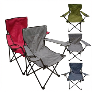 Chaise de pêche pliable portable en métal et tissu Oxford avec logo personnalisé 2026, chaise pliante d'extérieur pour le camping, vente en gros - Product Image 1