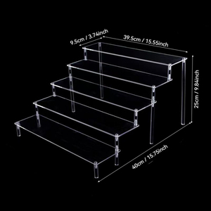 डेसर्ट, इत्र, गहने, छोटी मूर्तियों और पारदर्शी पेपर कपकेक धारक के लिए ऐक्रेलिक मल्टी-लेयर डिस्प्ले रैक - Product Image 6