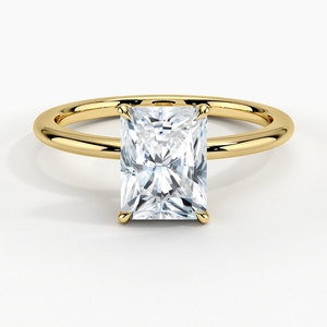 Anello di fidanzamento solitario con gemme AAA anello Moissanite con fedi nuziali in oro 9K/14K/<span class=keywords><strong>18K</strong></span> - Product Image 3