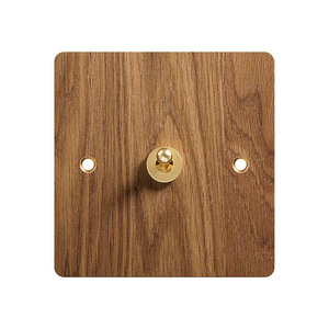 Interruptor de pared de madera de nogal serie RS5 de International Electrical, tipo 86, de 2 vías, con palanca ultrafina de latón para casas de estilo chino. - Product Image 5