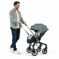 Poussette bébé pliable en alliage d'aluminium écologique 3 en 1, portable, OEM ODM, petit MOQ