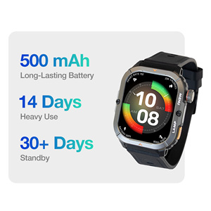 Reloj Inteligente AGM W3 con Linterna LED, Resistente al Agua 5ATM, Pantalla OLED, Llamadas Bluetooth, Monitor de Ritmo Cardíaco, Reloj Cuadrado, Reloj Inteligente Resistente para Exteriores - Product Image 3