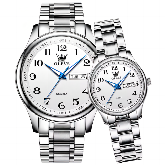 Best Selling 5567 Quartz Fashion Alloy 20mm Strap Luminous Hands Auto Date Business Watch for Couples