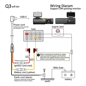 Cámara para Coche FHD 1080P WiFi, Caja Negra, Fácil Instalación, Monitor <span class=keywords><strong>de</strong></span> Estacionamiento 24H, Dashcam Oculta, <span class=keywords><strong>Grabador</strong></span> <span class=keywords><strong>de</strong></span> Lente Única con Ángulo Amplio <span class=keywords><strong>de</strong></span> 140 Grados - Product Image 4