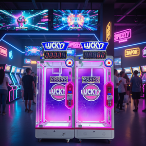 Machine de rédemption de prix <span class=keywords><strong>Lucky7</strong></span> 10s Challenge à monnayeur, avec éclairage RGB lumineux, pour salle d'arcade, directement de l'usine - Product Image 1