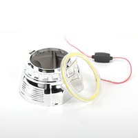 Nouveaux phares LED de voiture COB avec feux de brouillard/feux de jour Devil & Angel Eyes 12V 8W 800LM, éclairage de conduite universel