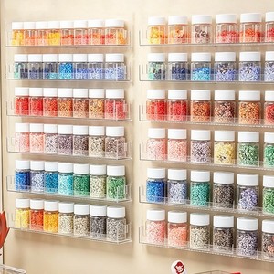 Perler Bead Storage Box Wall Mounted Transparent <b>Large</b> Capacity Bottle For Organizing Beads Display Rack - Product Image 2