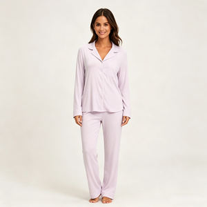 Women Bamboo <b>Pajama</b> <b>Suit</b> Custom Plus Size Lounge Wear Set Comfortable Homewear Soft Sleepwear OEM Production Factory Supplier - Product Image 4