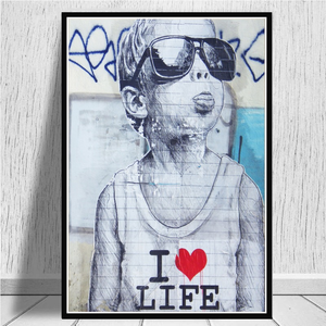 Venta al por mayor de grafiti callejero arte de la pared impresiones en lienzo abstracto Pop Art <span class=keywords><strong>Banksy</strong></span> poster lienzo pintura <span class=keywords><strong>cuadros</strong></span> de pared para decoración del hogar - Product Image 4