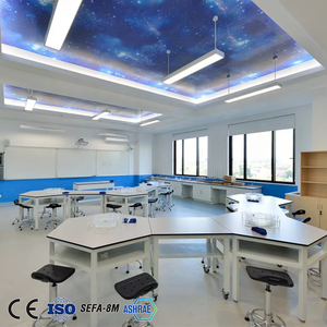 Mesa Hexagonal para Laboratorio de Ciencias Escolares, Banco de Trabajo Resistente a Químicos - Product Image 2