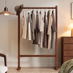 <b>Floor</b>-standing clothes rack for bedroom and home use, space-saving design, perfect for storing clothes by the <b>bed</b> at night. - Product Image 2