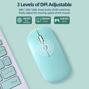 Ratón inalámbrico Bluetooth 3 niveles DPI ajustable 800/1200/1600 botón de silencio silencioso para computadora portátil Tablet PC teléfono - Product Image 4