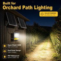 Lámpara Solar de Patio de Alto Lumen, IP66 Impermeable, Encendido/Apagado Automático al Anochecer/Amanecer, Diseño de Fábrica, Soporte para Construcción, Venta al por Mayor, OEM, ODM