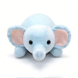 Customized <b>Cute</b> Blue Elephant Plush Toy 3D Shape Cartoon Soft Stuffed Animal for Kids - Product Image 2