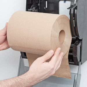 Protégez l'environnement Rouleaux de <span class=keywords><strong>papier</strong></span> <span class=keywords><strong>essuie</strong></span>-<span class=keywords><strong>tout</strong></span> recyclé 38GSM Marron Rouleaux de <span class=keywords><strong>papier</strong></span> <span class=keywords><strong>essuie</strong></span>-mains industriels personnalisés - Product Image 2