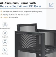 Hochwertiges Aluminium Outdoor-Patio-Möbelset Rattan Wicker Rope Outer Sofa Set Wasserdicht Modern