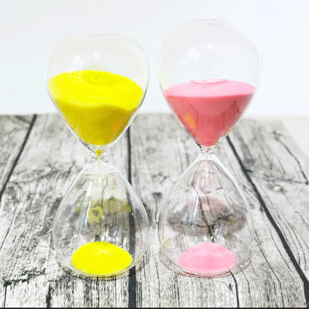 Glas Sanduhr Sanduhr mit Silber Sand Timer Sanduhr Sanduhr