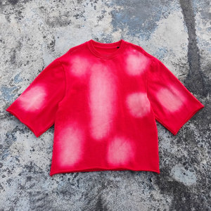 Huili Nhà Máy Tùy Chỉnh Cổ Điển Rửa Nặng Bông Áo Thun Màn Hình In Ấn Cắt Boxy Phù Hợp Mặt Trời Faded Đồ Họa T Áo Sơ Mi Cho Nam Giới - Product Image 4