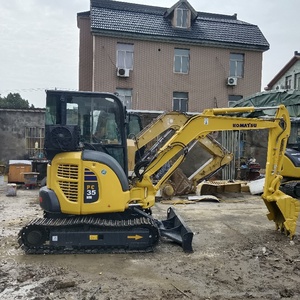 משומש מקורי יפן 3 טון מחפר komatsu pc35mr עם מחפר זחילה יד שנייה עם מזחילה מחפר זחל מנוע - Product Image 5