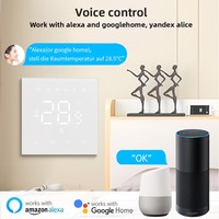 Tuya Thermostat intelligent chauffage au sol par eau barre de chaudière murale électrique panneau acrylique pour hôtels Wifi/Matter App Voice