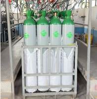 Bouteille de gaz argon haute pureté 99,999 %, 200 bars, pour soudage industriel, avec valve et bouchon