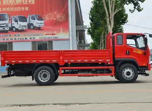 Çin ünlü FAW markalar sol el sürücü 7 ton yükleme düz yatak kargo kamyonları satılık