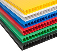 Corflute cannelée en polypropylène creux 4mm 48x96 panneau de protection de tampon de couche de coroplast feuilles de séparation de palettes en plastique ondulé