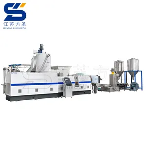 PE PP BOPP POF film pelletizing line compactor granulator single extruder Fangsheng machinery