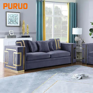 ชุดโซฟาผ้ากำมะหยี่แบบโมดูลาร์ PURUO Mario Leisure ราคาประหยัด สำหรับห้องนั่งเล่น สไตล์เชสเตอร์ฟิลด์ เฟอร์นิเจอร์หรูหราสำหรับห้องนั่งเล่น - Product Image 4