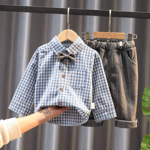 Tenues assorties pour frère et sœur en coton à carreaux vintage d'été, ensemble de vêtements de famille, costumes pour garçons, blazers, ensembles de vêtements pour enfants - Product Image 6