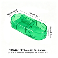 Boîte de découpe de pilules personnalisée en plastique PP de qualité alimentaire, séparateur de médicaments portable avec compartiment de rangement, organisateur de comprimés de voyage