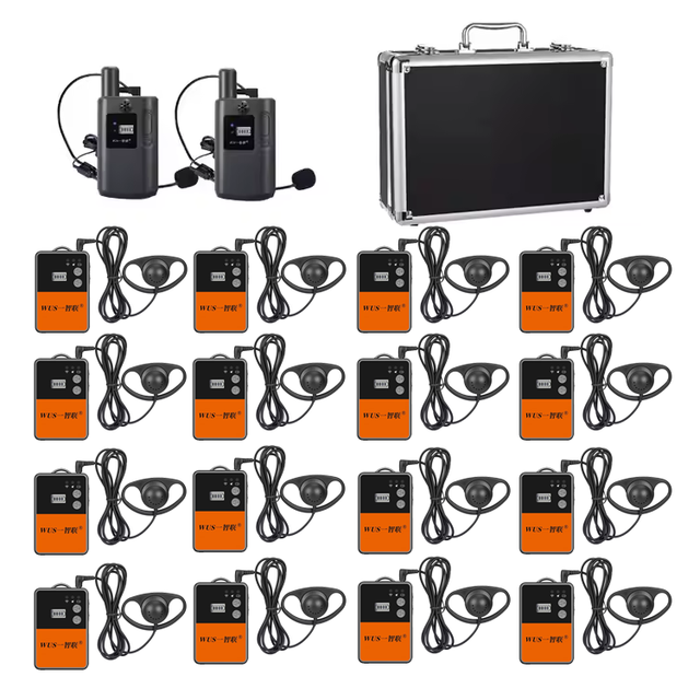 2.4GHz Wireless Audio Tour Guide System 85-125H Long Battery Life Crystal Clear Sound for Simultaneous Translation Conferences