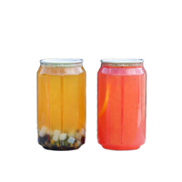 Boîtes de boisson jetables rondes de 250 ml pour lait, boba, thé, soda, bière, jus, avec ouverture facile en PET et impression sérigraphique