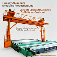 Usine d'anodisation d'aluminium clé en main pour les profilés d'extrusion en aluminium