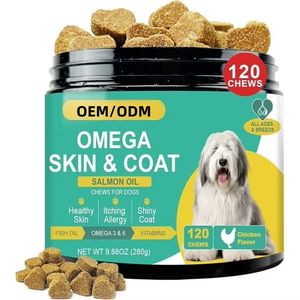 त्वचा के कोट पूरक के साथ प्रोबायोटिक और प्रीबायोटिक कद्दू के साथ कुत्तों की त्वचा के कोट पूरक - Product Image 1