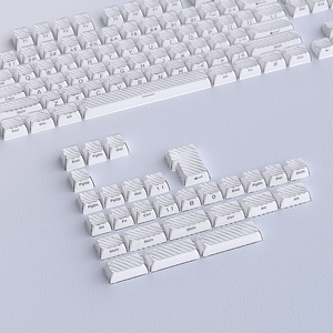 Teclado mecánico de eje magnético transparente para PC de 136 teclas OEM HJSDZHI <span class=keywords><strong>Magic</strong></span> Wave White Keycap Set grabado lateral - Product Image 6