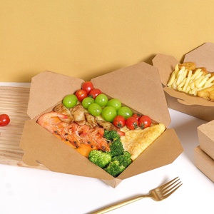 Kemasan Makanan Cepat Saji Sushi Mie Kualitas Tinggi Buatan Pabrik, Ukuran Sesuai Pesanan, Bahan Daur Ulang Food Grade, Kertas Kraft, untuk Camilan - Product Image 1